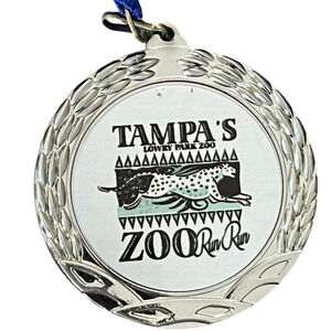 Tampa's Lowry Park Zoo Run Run 5k Finisher Medal and Lanyard